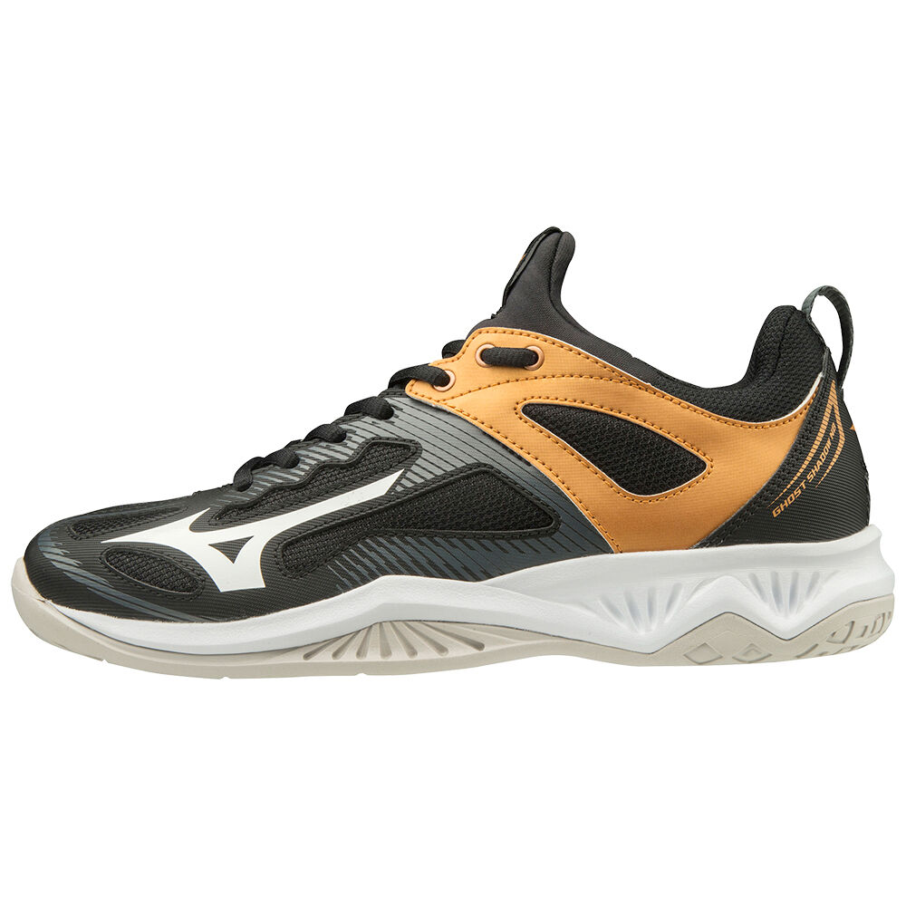 Womens Mizuno GHOST SHADOW NB Netball Shoes Black/White Philippines (MWHROX419)